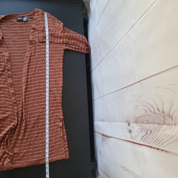 Buckle Daytrip Lightweight Knit Open Front Cardigan Sweater, Women’s S, Orange - Picture 9 of 9